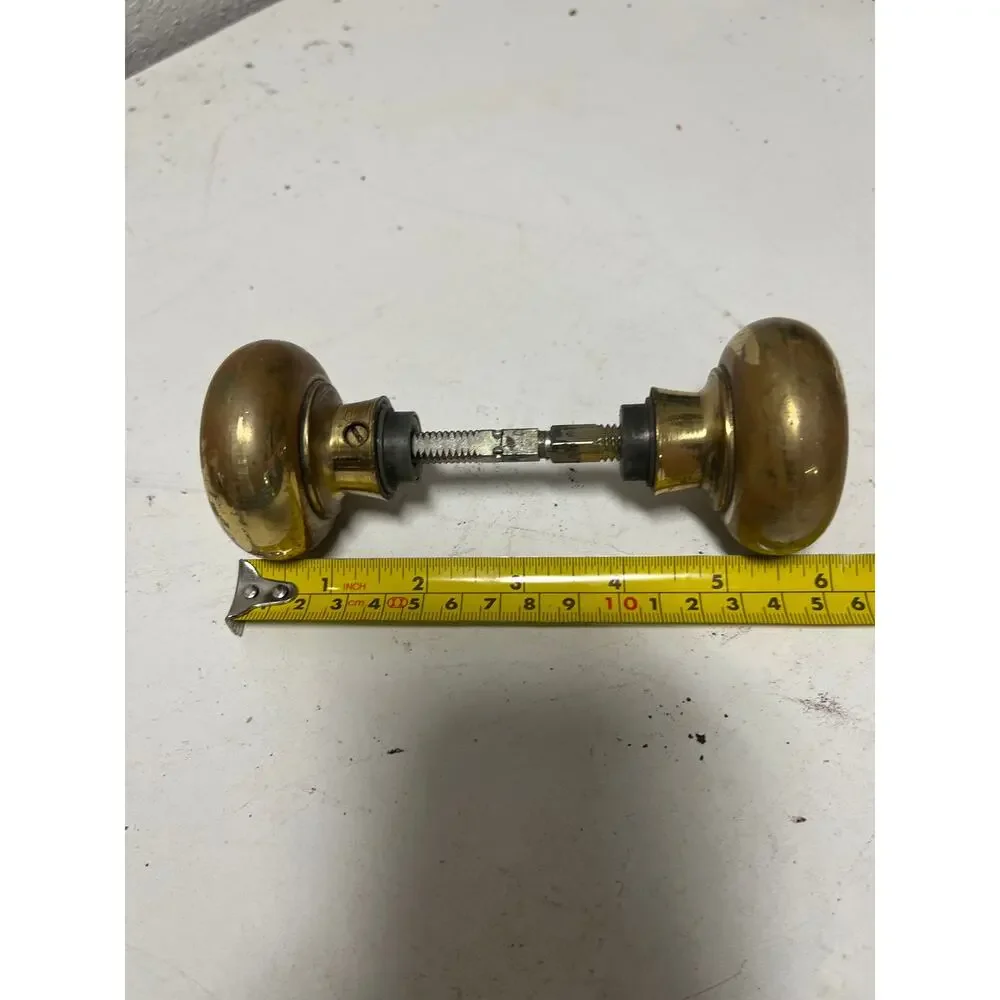 Vintage Brass Door Knob Set Architectural Salvage